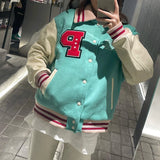 graphic urban style premium high 9b16b4 fashion material everyday fit oversized essential style casual quality image hop print wear streetwear japanese-retro-letter-and-daisy-embroidery-contrast-color-thick-woolen-jacket-for-men-and-women-streetwear-casual-winter-coat hip - design unisex streetwear design ID ef531