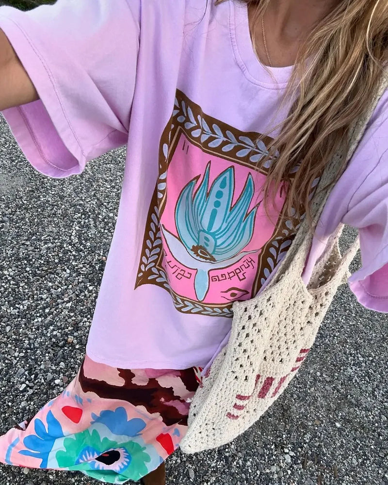 casual lotus eyed graphic t shirts streetwear gothic harajuku clothes all cotton oversized y2k tops goth women clothing unique default style 5097