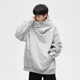 Autumn Ninja Streetwear Turtleneck Hoodies For Men Letter Embroidered Hip Hop Fashion Sweatshirts Y2K Vintage Fleece