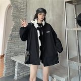 Leather Panel Streetwear Jacket Daily Fit Staple