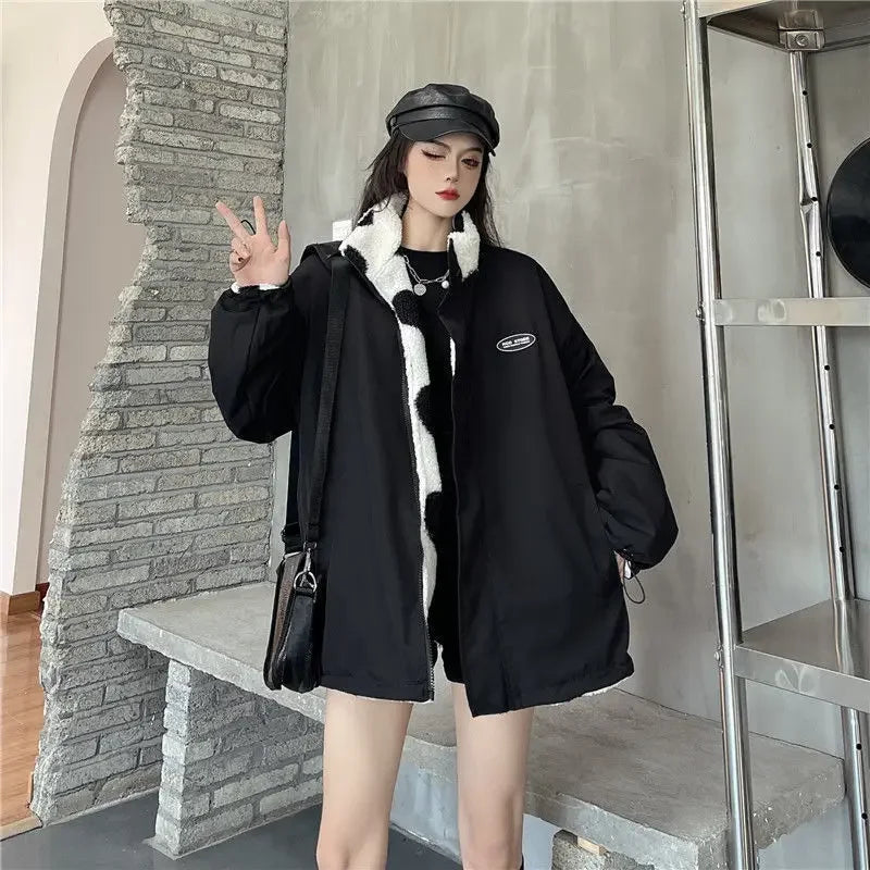 Leather Panel Streetwear Jacket Daily Fit Staple
