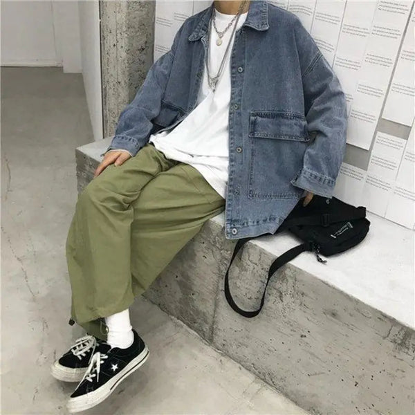 checkered varsity coat, layered streetwear look, trendy
