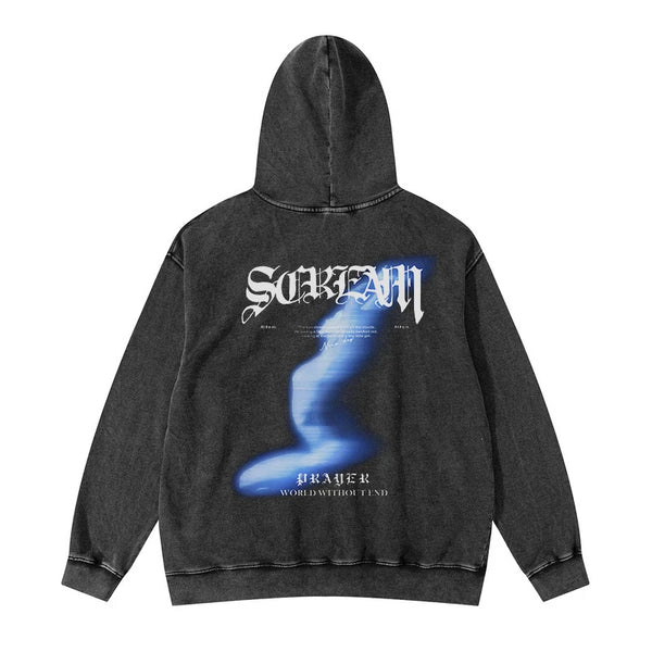 trapwear angelcore design featuring rainbowtouches washed mens new hoodie vintage unisex original design high street graphic fashion loose mens hoodies
