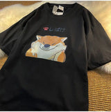 Gothic Graphic tee – Japanese New Summer Pure Cotton Cartoon Printed Short Sleeve