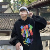 Autumn Graffiti Letter Hooded Sweatshirts Men's Design Graphic Printed Hoodies New Hip Hop Fashion Hoody Y2K
