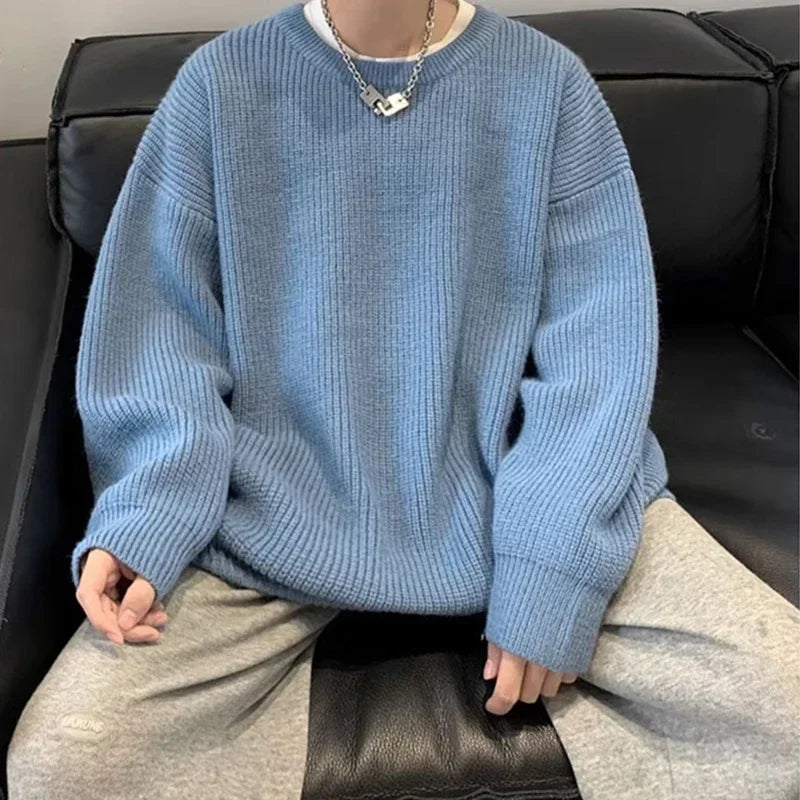 bold fire sweater, layered fit piece, aesthetic soft knit grunge sweater for cozy streetwear