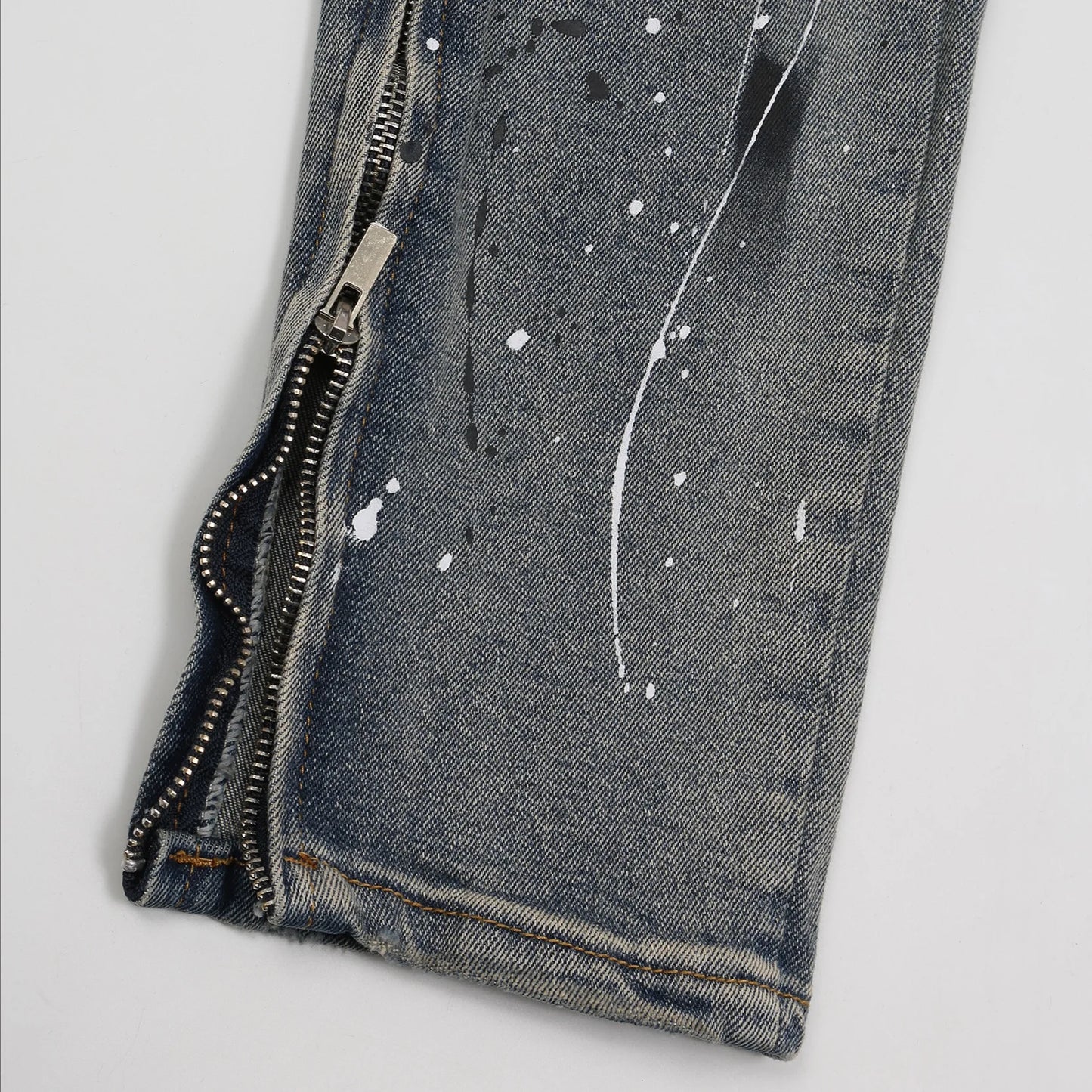 bottom zipper destroyed jeans skinny jeans ripped slim men biker jeans fashion graffiti printed streetwear hip hop pants joggers unique joggers style 643