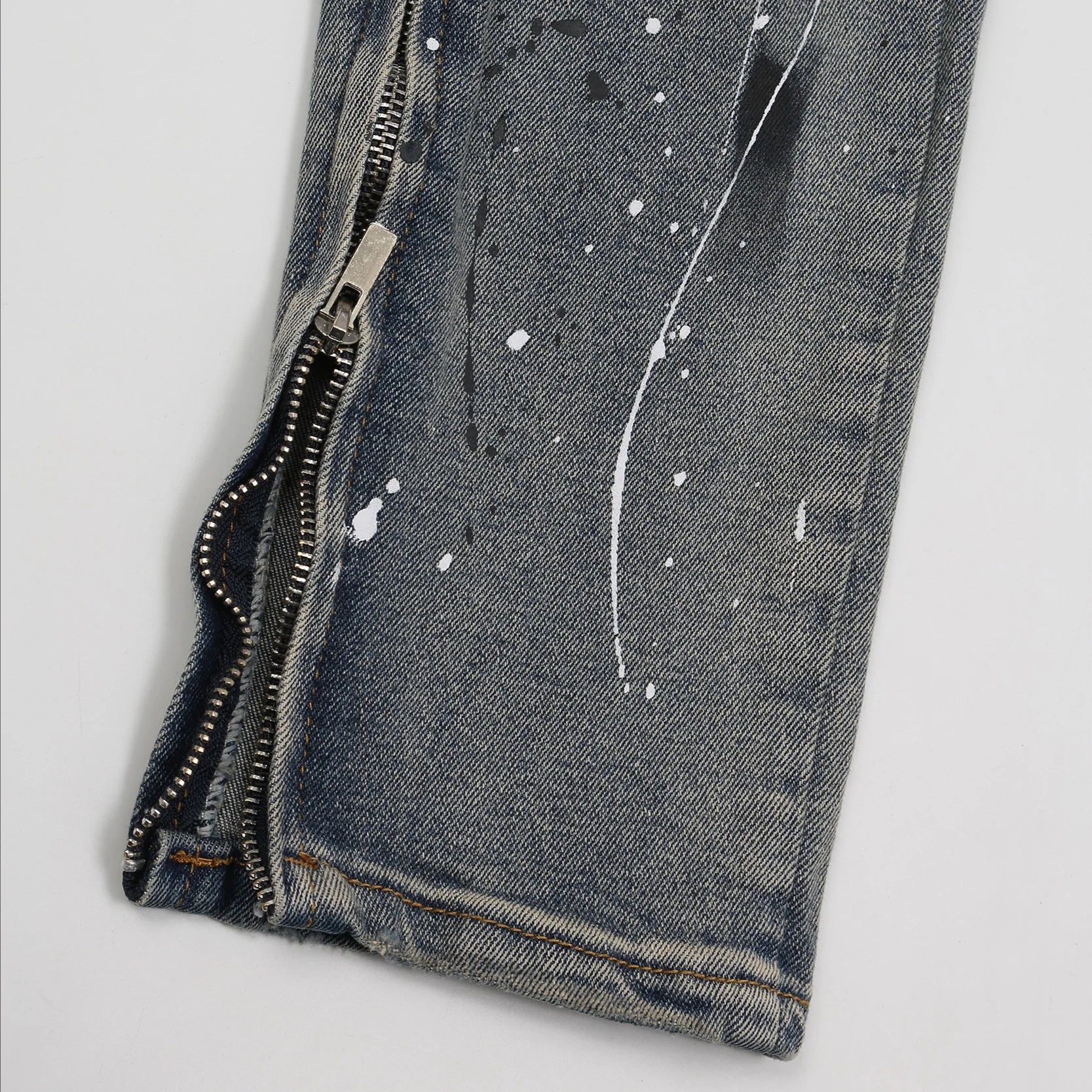 bottom zipper destroyed jeans skinny jeans ripped slim men biker jeans fashion graffiti printed streetwear hip hop pants joggers unique joggers style 643