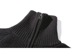 minimalist knit hoodie, photo-ready knit, unisex oversized techwear hoodie for men street style