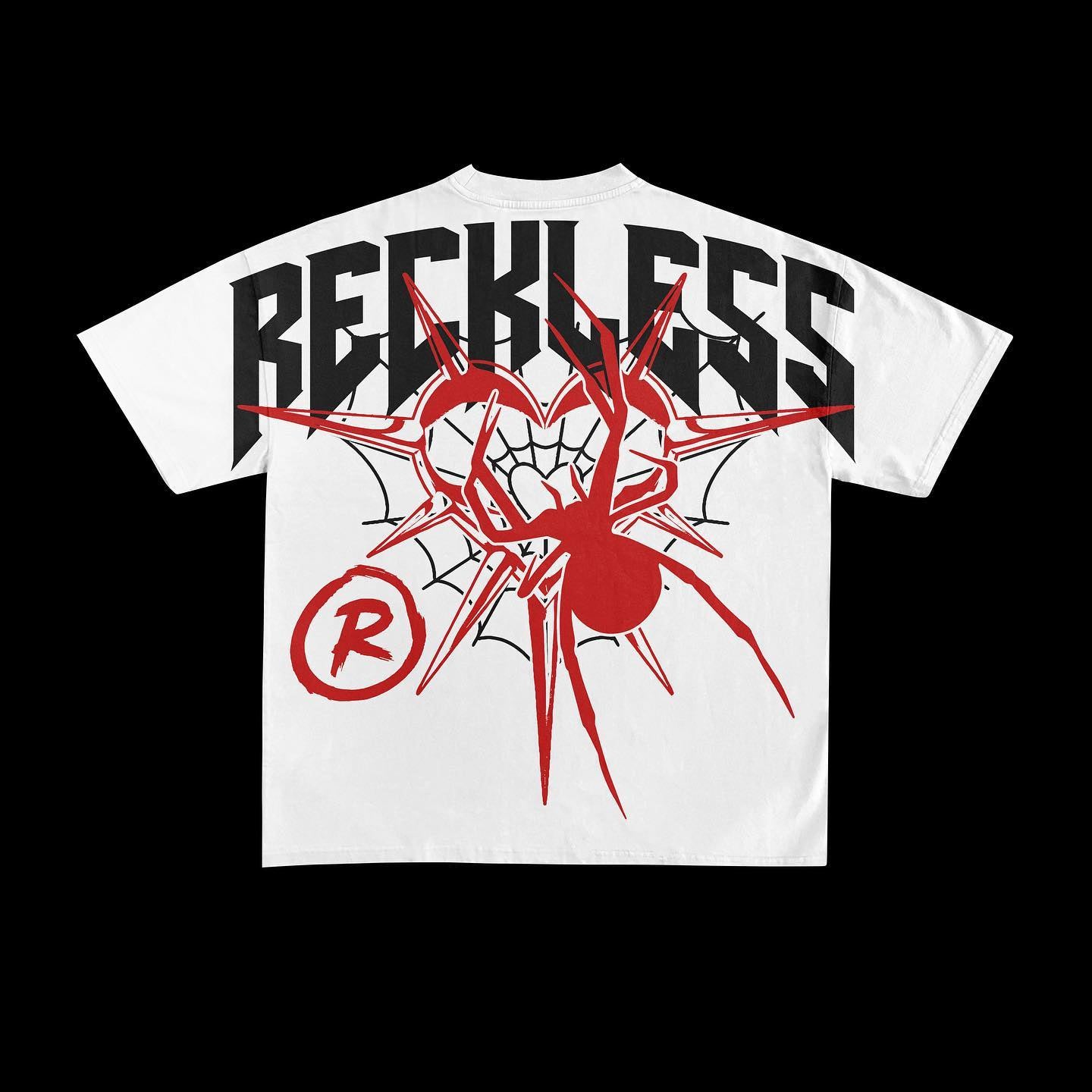 Grunge Y2K T-Shirt – Bleached Effect with Cursed Skull Art