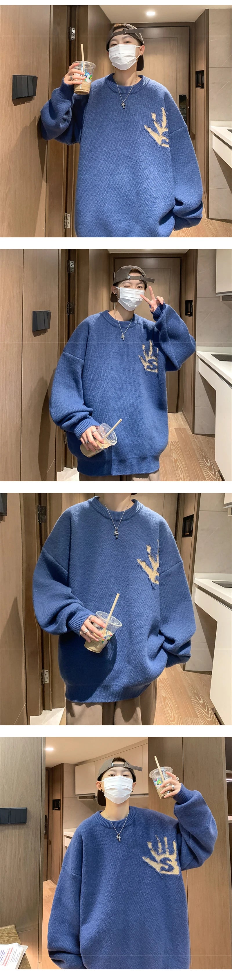 unisex flame knitwear, statement piece, trendy streetwear apparel for men and women