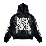 2024 y2k long sleeved zippered printed pullover hoodie hoodie and pants two piece streetwear trendy outfit dark vintage outfit unique default style 2239