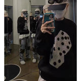 new 2022 men luxury billiards black eight gentleman classic mohair dice knit casual sweaters pullover asian size high drake 20 - soft fleece-lined outerwear, 2025 streetwear drop, vintage look oversized hoodie