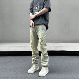 retro washed skinny jeans men pant destroyed ripped holes slim biker zipper jeans trousers fashion streetwear hip hop joggers unique joggers style 5226
