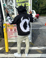 Harajuku Y2K Demon Embroidery Hoodies Women Oversized Grunge Sweatshir