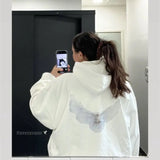 vaporwave chrome print featuring high quality double layer pigeon kanye high street retro oversized mens and womens hoodie