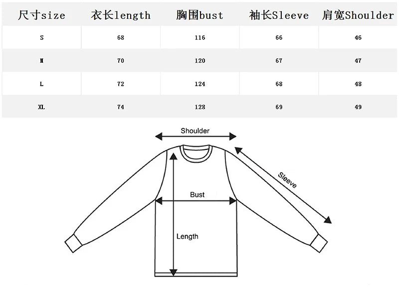 New 242SS Portrait Print High-Street Full Cotton Quality Heavyweight Casual Loose Pullover Long Sleeve Sweatshirt Tops For Men