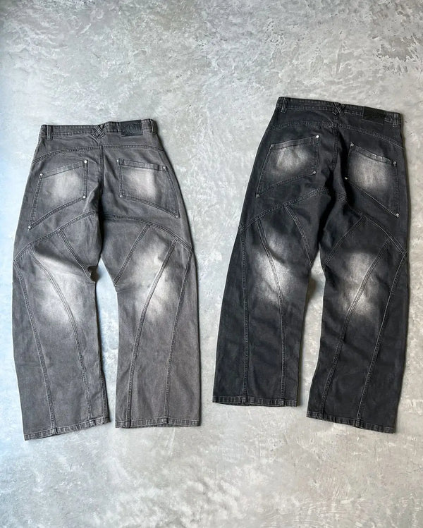 new retro baggy jeans women hip hop goth tie dye ripped denim jeans men y2k streetwear harajuku straight high waisted pants denim street jeans