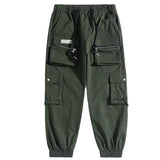 hip hop loose fit elastic waist cargo pants fashion military pockets ankle trousers pants mens drewstring sweatpants joggers unique joggers style 4618