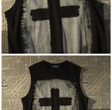 Harajuku Graphic tee – Pure Cotton American Retro Trend Fashion Niche Cross Print L