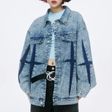 Nan zip-up high fashion graffiti fleece windbreaker