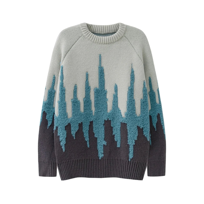 fashion pattern knitted sweater mens casual drop shoulder pollover unisex harajuku y2k streetwear loose knit sweaters jumpers - 2025 streetwear drop, bold artwork streetwear hoodie, urban fashion pullover