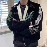 oversized fit featuring kanye co branded commemorative high quality heavy industry fully embroidered cotton winter jacket for men and women design – premium quality jacket for men