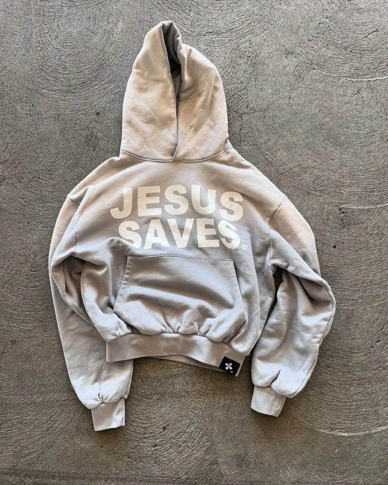 Skatercore Fit – Vintage Streetwear God Heals Painting Printed Hoodies Women