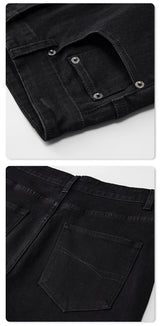 men black elastic denim micro flared jeans pants streetwear fashion cleanfit hip hop punk slim fit jeans y2k pants trouser unique jeans style 1812