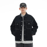zip-up minimalist jacket, cold-season outfit - trendy urban streetwear fashion for men and women