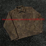 hop 6939fb material autumn-and-winter-vintage-long-sleeved-leather-jacket-american-heavy-duty-motorcycle-high-street-short-style-distressed-lapel essential oversized fashion casual graphic streetwear fit high - quality design style premium print image unisex everyday hip wear urban style streetwear design ID 2389e