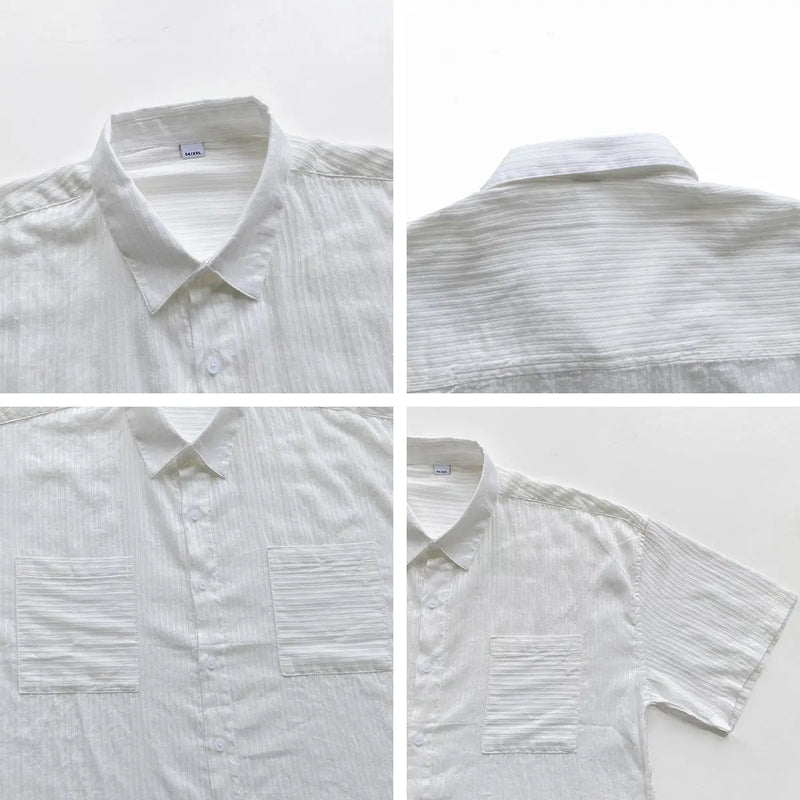 2023 Summer New Fashion Simple Style Loose Short-sleeved Fashion Shirts Men Tops Trendy All-match Short-sleeved BoutiqueClothing