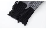 oversized knit pullover, fall/winter fashion, soft knit pullover with flame design, y2k fashion statement