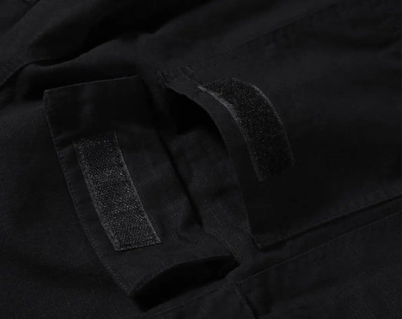 american streetwear zipper cargo straight trousers two different wearing washed detachable multi pocket mens balck tactical pant unique cargo style 1844