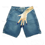 harajuku y2k short baggy jeans palm print graphic pants men fashionstyle denim streetwear gothic sweatpants shorts men clothing streetwear sweatpants