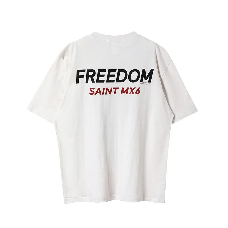 Vaporwave Streetwear – New Saint T Shirts Men Woman High Quality Casual Loose Angel – Urban Streetwear for Men & Women