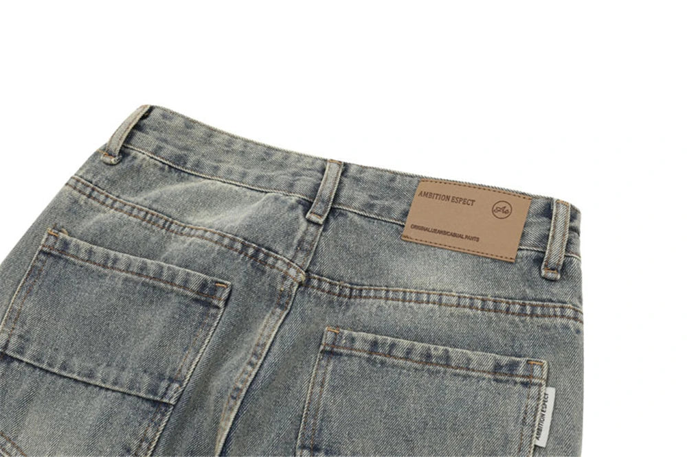 2024 ripped jeans high street straight trousers destroyed hole baggy denim pants vintage retro hip hop 1 unique jeans style 4642