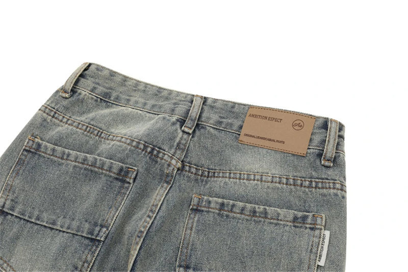2024 ripped jeans high street straight trousers destroyed hole baggy denim pants vintage retro hip hop 1 unique jeans style 4642