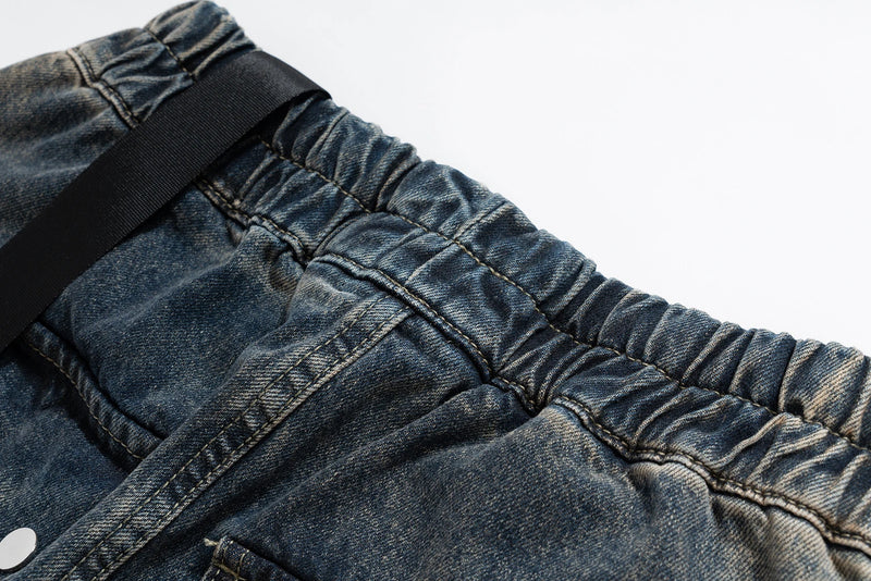 mens high street loose denim jeans casual straight retro washed jeans hip hop streetwear casual wide legs joggers baggy jeans unique joggers style 2877