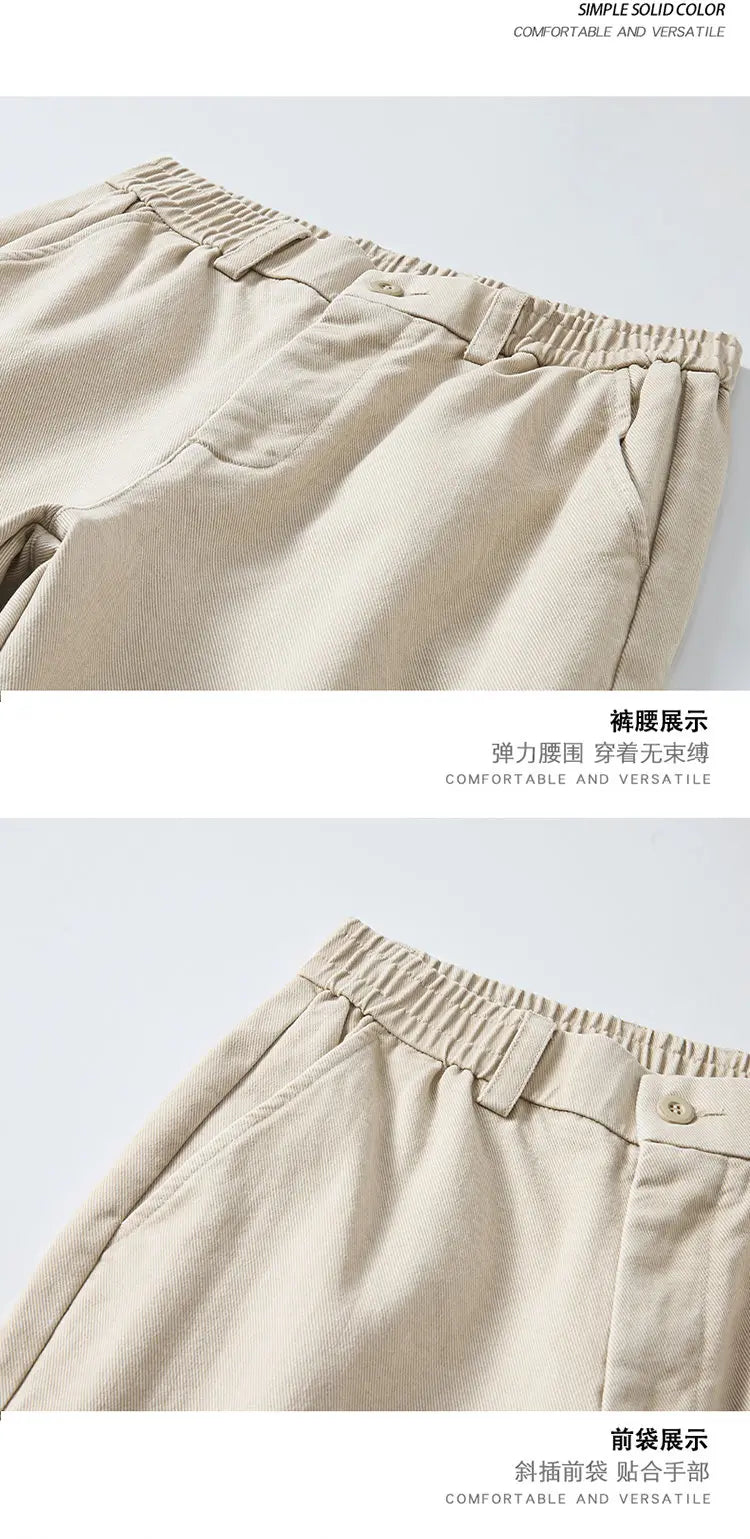 men fashion casual retro pure cotton straight elastic waist plus size loose denim jeans pants man cityboy streetwear trousers unique jeans style 2221