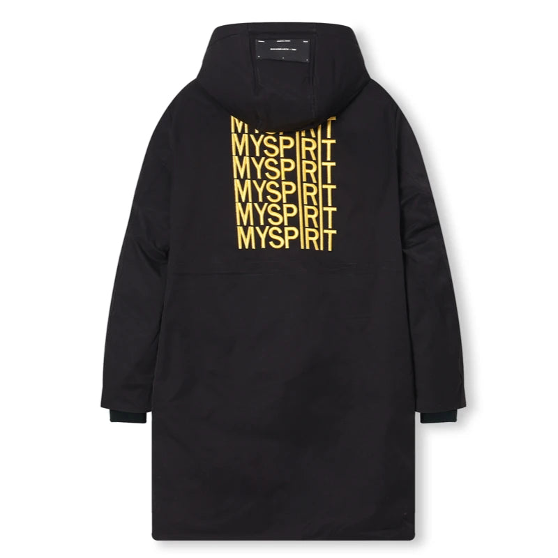 Fashion Letters Embroidery Duck Down Long Jacket Mens Plus Size Winter New Casual Hooded Zipper Parkas Warm Down Coats Jeckets