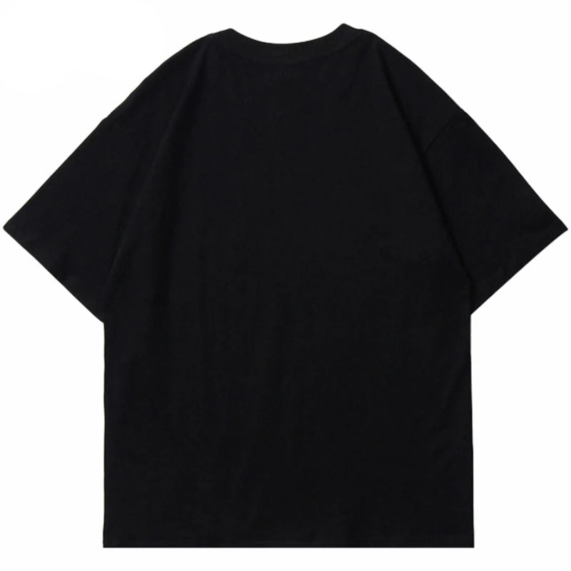 Anime Aesthetic print tee – Men Hip Hop T Shirt Streetwear Dark Style Shadow Printed T S