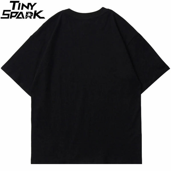 Anime Aesthetic print tee – Men Hip Hop T Shirt Streetwear Dark Style Shadow Printed T S
