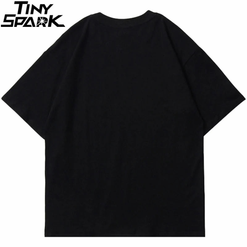 Anime Aesthetic print tee – Men Hip Hop T Shirt Streetwear Dark Style Shadow Printed T S