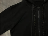 New Luxury Men Novelty Metal Rivets Hoodies Hoody Hooded Sweatshirts V