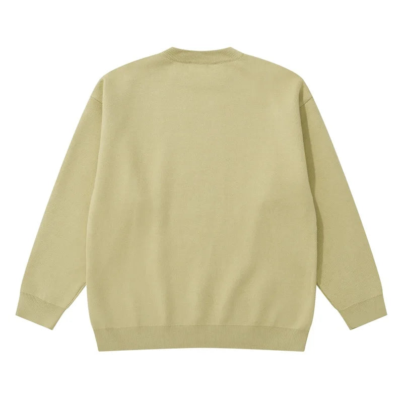 hip hop anime knitted oversized sweater mens autumn winter o neck long sleeve pullover streetwear new loose sweaters clothing - soft fleece-lined outerwear, trendy hip hop fashion hoodie, anime inspired graphic hoodie