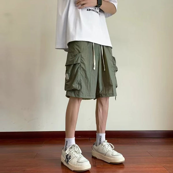2024 mens cargo shorts multi pocket summer hot pants casual loose work shorts tactical joggers trendy sweatpants summer fashion relaxed fit joggers