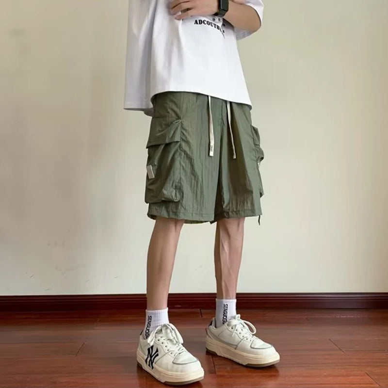 2024 mens cargo shorts multi pocket summer hot pants casual loose work shorts tactical joggers trendy sweatpants summer fashion relaxed fit joggers