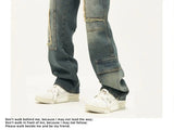 american high street trendy men and women trendy personalized straight tube washed jeans couple loose retro casual pants y2k unique jeans style 16