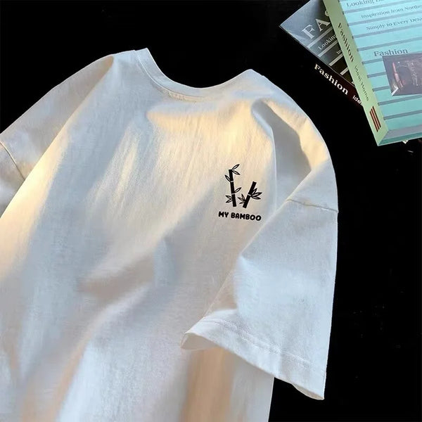 Gothic Chrome print – Kawaii Bamboo Creativity Short Sleeve Tops Men Fashion Crewn